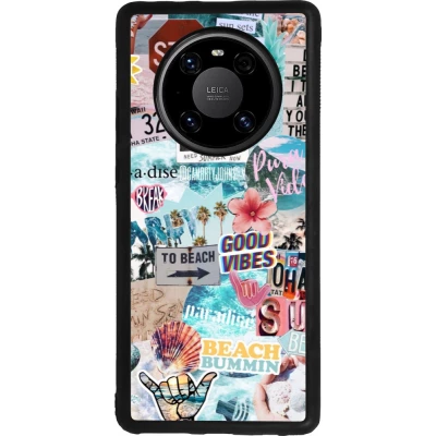 Coque Huawei Mate 40 Pro - Silicone rigide noir Summer 20 collage