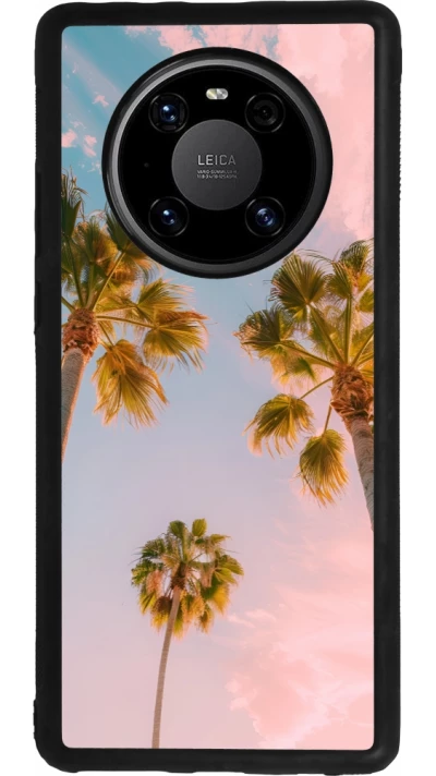 Coque Huawei Mate 40 Pro - Silicone rigide noir Summer 2025 Palmiers