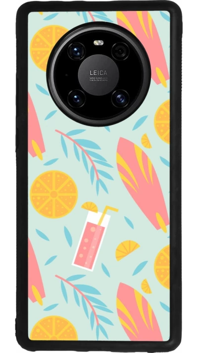 Coque Huawei Mate 40 Pro - Silicone rigide noir Summer 2025 Pattern citron