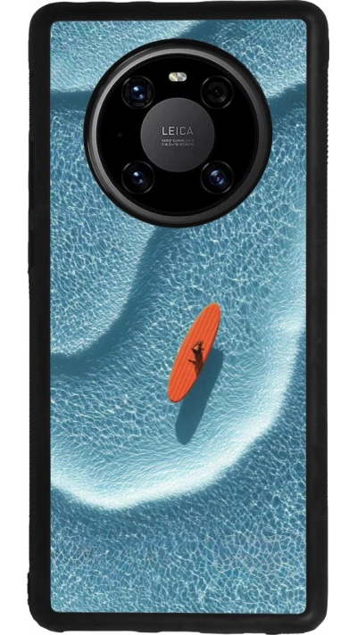 Coque Huawei Mate 40 Pro - Silicone rigide noir Orange surf Summer 2026