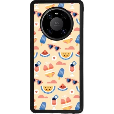 Huawei Mate 40 Pro Case Hülle - Silikon schwarz Pattern Summer 2026