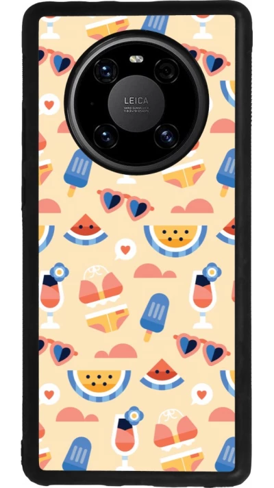 Coque Huawei Mate 40 Pro - Silicone rigide noir Pattern Summer 2026