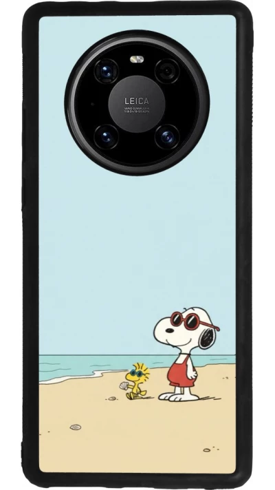Coque Huawei Mate 40 Pro - Silicone rigide noir Snoopy on the beach Summer 2026