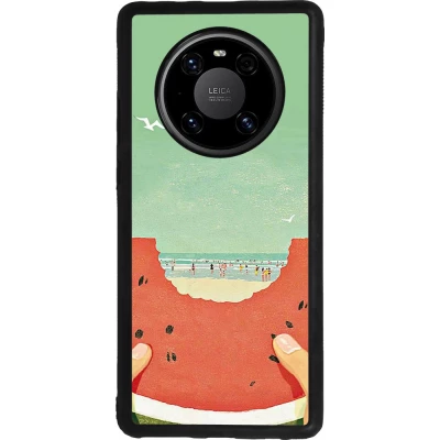 Coque Huawei Mate 40 Pro - Silicone rigide noir Views through a watermelon Summer 2026