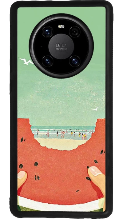 Coque Huawei Mate 40 Pro - Silicone rigide noir Views through a watermelon Summer 2026