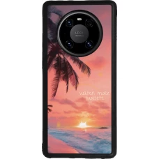 Coque Huawei Mate 40 Pro - Silicone rigide noir Watch more sunsets Summer 2026