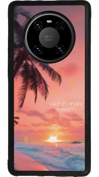 Coque Huawei Mate 40 Pro - Silicone rigide noir Watch more sunsets Summer 2026
