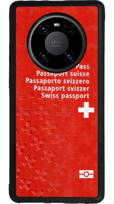Coque Huawei Mate 40 Pro - Silicone rigide noir Swiss Passport
