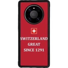 Coque Huawei Mate 40 Pro - Silicone rigide noir Switzerland Great Since 1291