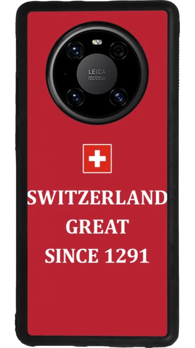 Coque Huawei Mate 40 Pro - Silicone rigide noir Switzerland Great Since 1291