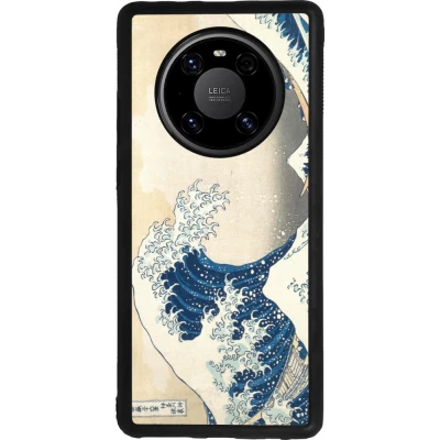 Huawei Mate 40 Pro Case Hülle - Silikon schwarz Kunstbild - Die große Welle vor Kanagawa - Hokusai