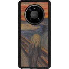 Coque Huawei Mate 40 Pro - Silicone rigide noir Tableau art - Le Cri - Edvard Munch