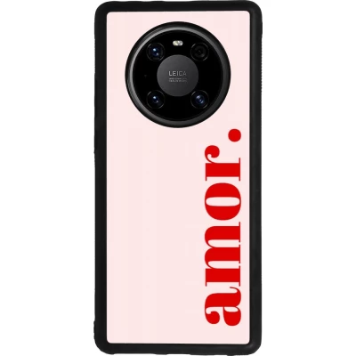 Coque Huawei Mate 40 Pro - Silicone rigide noir Valentine 2024 amor