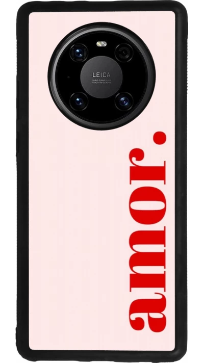 Coque Huawei Mate 40 Pro - Silicone rigide noir Valentine 2024 amor