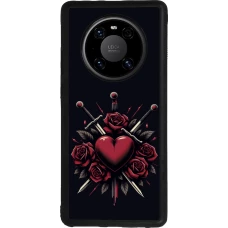 Coque Huawei Mate 40 Pro - Silicone rigide noir Valentine 2024 gothic love