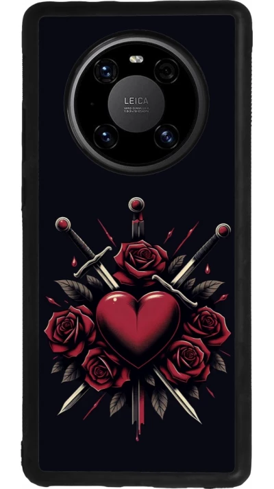 Coque Huawei Mate 40 Pro - Silicone rigide noir Valentine 2024 gothic love