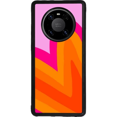 Coque Huawei Mate 40 Pro - Silicone rigide noir Valentine 2024 heart gradient