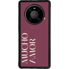 Coque Huawei Mate 40 Pro - Silicone rigide noir Valentine 2024 mucho amor rosado