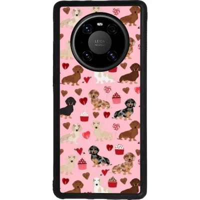 Huawei Mate 40 Pro Case Hülle - Silikon schwarz Valentine 2024 puppy love