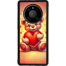 Huawei Mate 40 Pro Case Hülle - Silikon schwarz Valentin 2024 Teddy Liebe