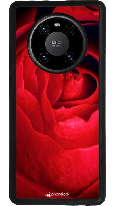 Coque Huawei Mate 40 Pro - Silicone rigide noir Valentine 2022 Rose