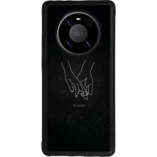 Huawei Mate 40 Pro Case Hülle - Silikon schwarz Valentine 2023 hands forever