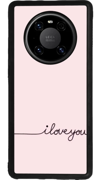 Coque Huawei Mate 40 Pro - Silicone rigide noir Valentine 2023 i love you writing