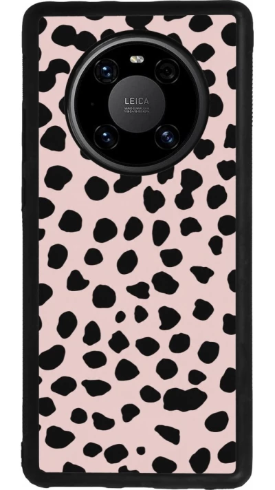Coque Huawei Mate 40 Pro - Silicone rigide noir Wild Leopard Pink