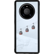 Huawei Mate 40 Pro Case Hülle - Silikon schwarz Winter 22 ski lift