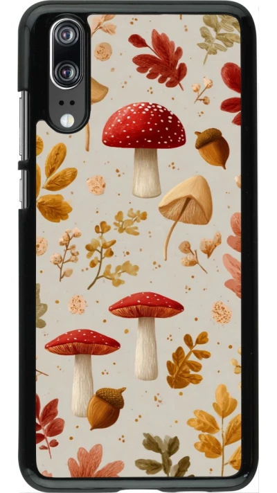 Coque Huawei P20 - Autumn 26 Mushrooms and leaves