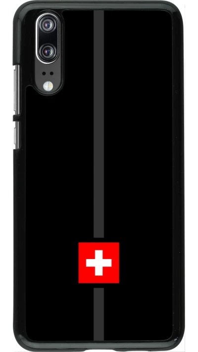 Huawei P20 Case Hülle - Kanton CH schwarz