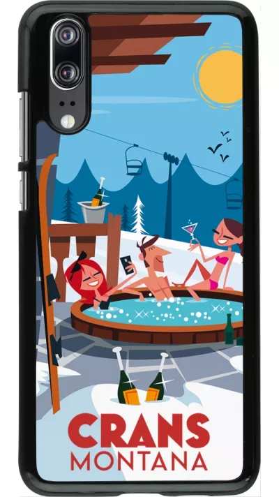 Huawei P20 Case Hülle - Crans-Montana Mountain Jacuzzi