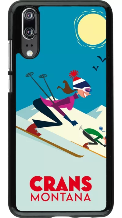 Huawei P20 Case Hülle - Crans-Montana Ski Downhill