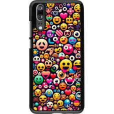 Huawei P20 Case Hülle - Emoji Mix Farbe