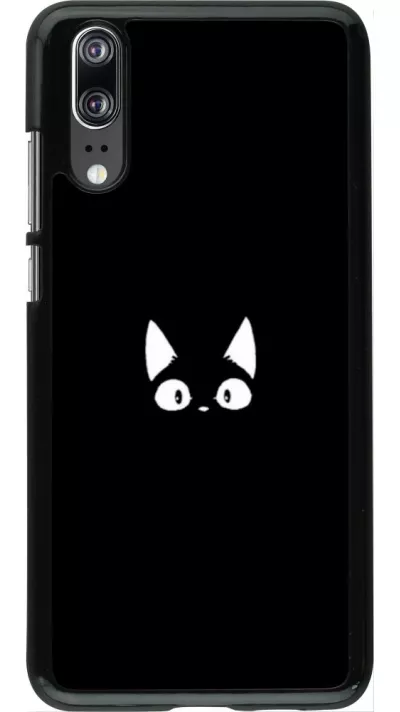 Hülle Huawei P20 - Funny cat on black