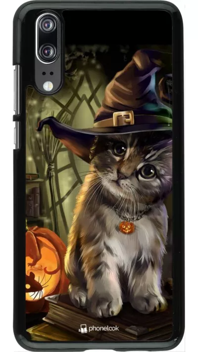 Hülle Huawei P20 - Halloween 21 Witch cat