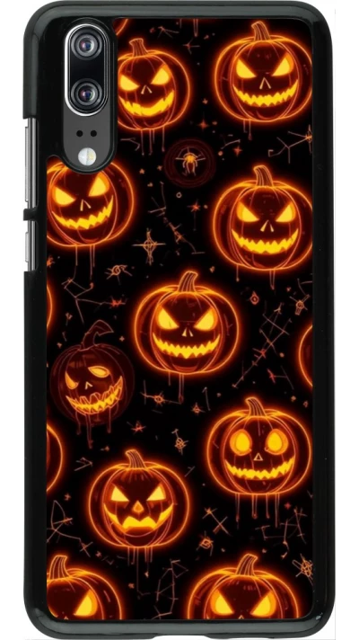 Huawei P20 Case Hülle - Halloween 2026 Pattern Pumpkins