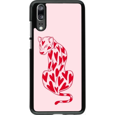 Coque Huawei P20 - Leopard with hearts 2026