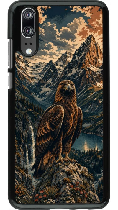 Coque Huawei P20 - Linocut Aigle Royal
