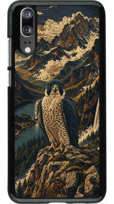 Coque Huawei P20 - Linocut Faucun pèlerin