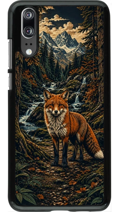 Coque Huawei P20 - Linocut Renard