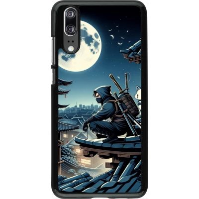 Coque Huawei P20 - Ninja sous la lune