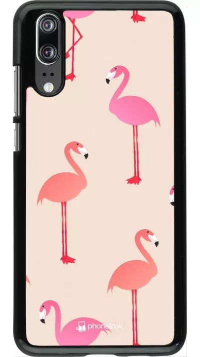 Coque Huawei P20 - Pink Flamingos Pattern