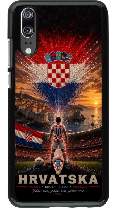 Huawei P20 Case Hülle - Fussball Kroatien splash 2026