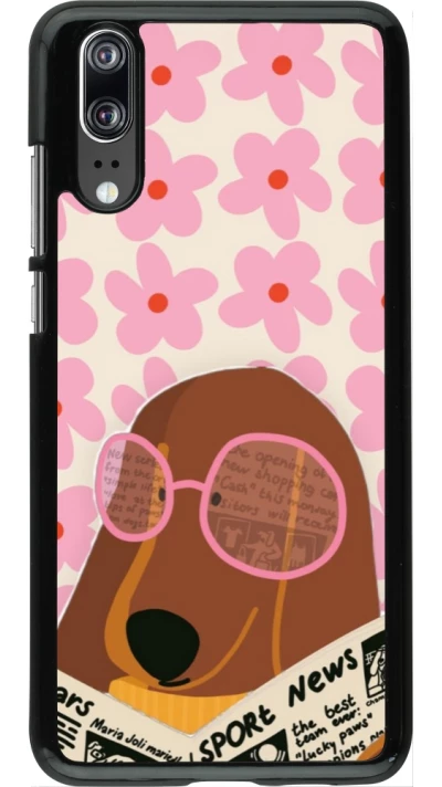 Huawei P20 Case Hülle - Dog with newspaper Spring 2026