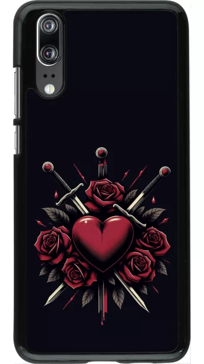 Coque Huawei P20 - Valentine 2024 gothic love