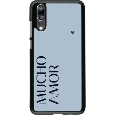 Coque Huawei P20 - Valentine 2024 mucho amor azul