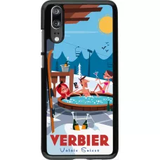 Coque Huawei P20 - Verbier Mountain Jacuzzi
