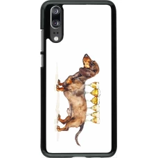 Coque Huawei P20 - Wine Teckel