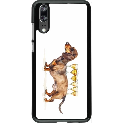 Coque Huawei P20 - Wine Teckel